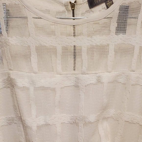 Anthropologie Finn & Clover Mesh Checkered Overlay Fit & Flare Mini Size Medium - Picture 4 of 6